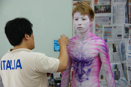 韓國教授人體彩繪特講現場